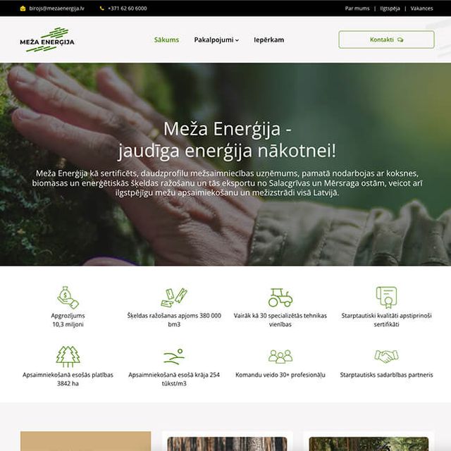 Mājaslapas izstrāde mezaenergija.lv