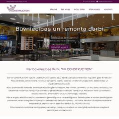 Mājaslapas izstrāde vvconstruction.lv