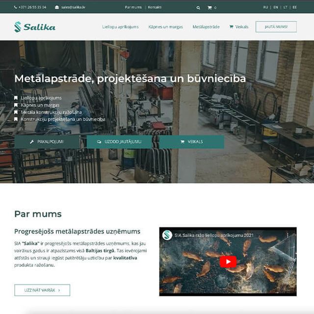 Mājaslapas izstrāde salika.lv